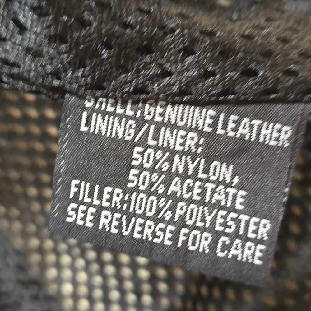 Black and Brown Leather Jacket Unknown Maker Womens Size XL Biker Moto Fitted - Picture 9 of 13